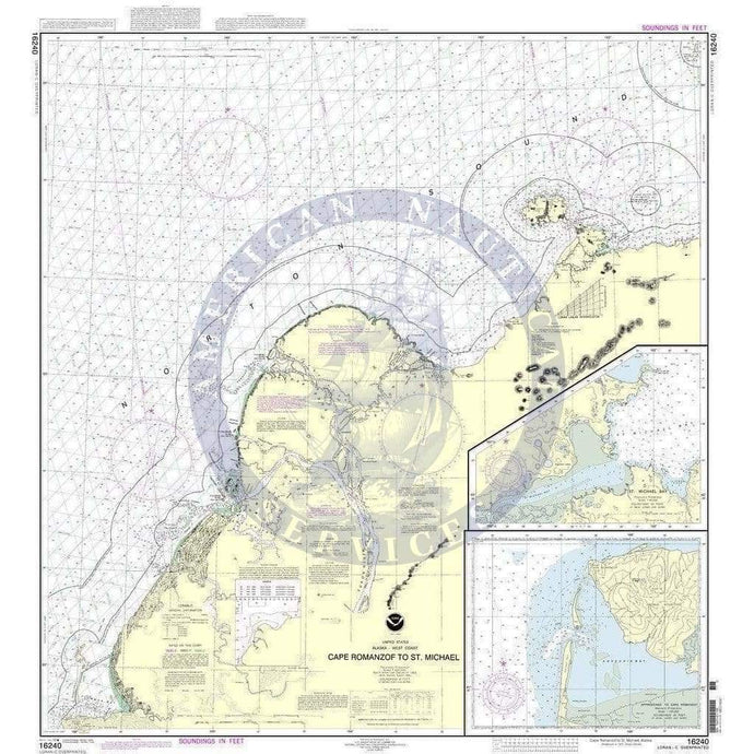 NOAA Nautical Chart 16240: Cape Ramonzof to St. Michael;St. Michael Bay;Approaches to Cape Ramanzof