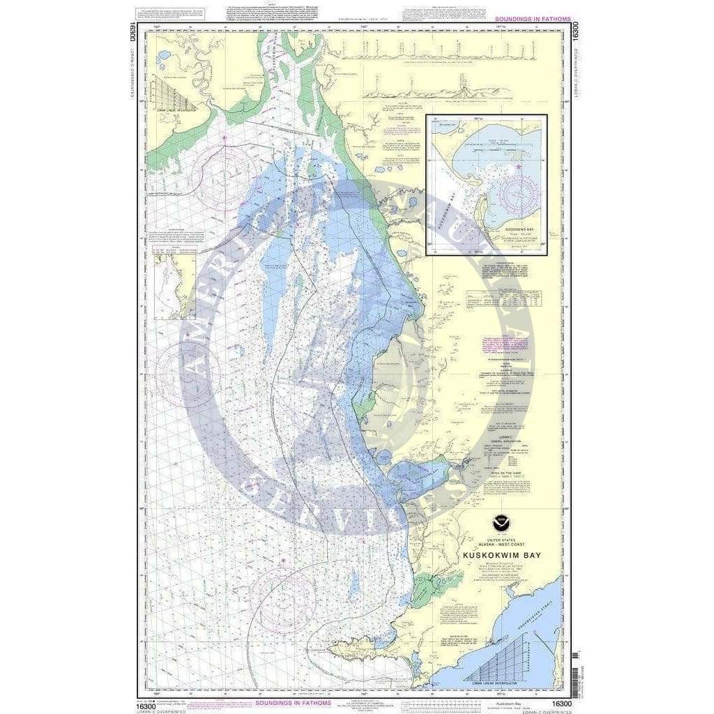 NOAA Nautical Chart 16300: Kuskokwim Bay;Goodnews Bay