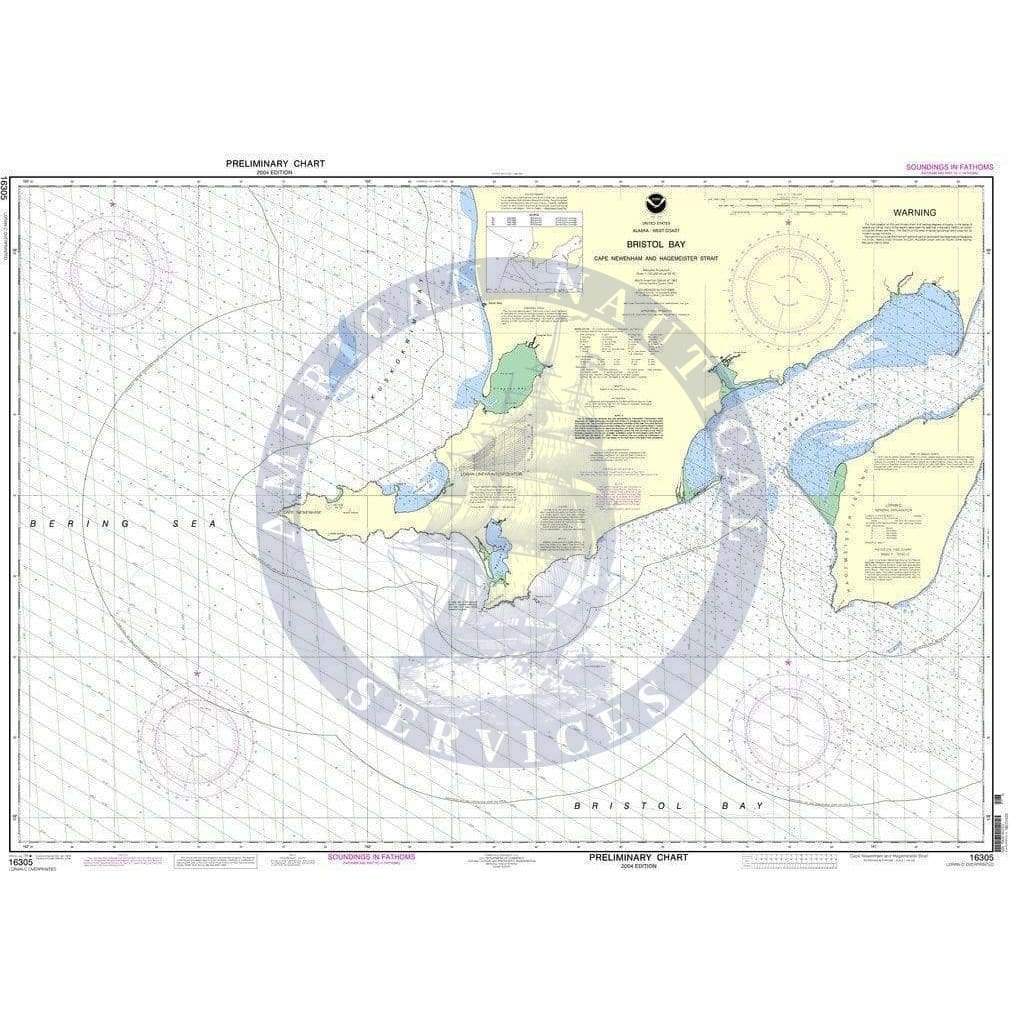 NOAA Nautical Chart 16305: Bristol Bay-Cape Newenham and Hagemeister Strait