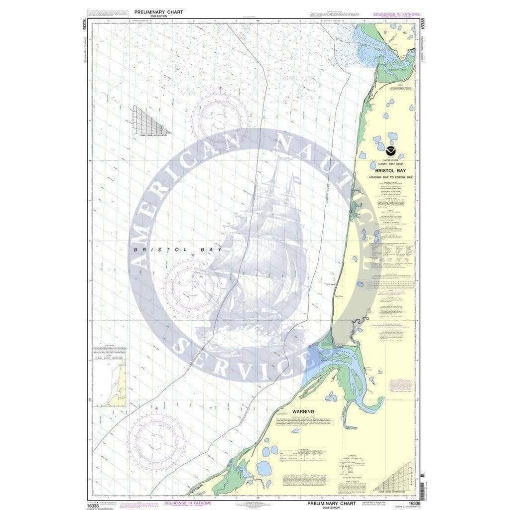 NOAA Nautical Chart 16338: Bristol Bay-Ugashik Bay to Egegik Bay