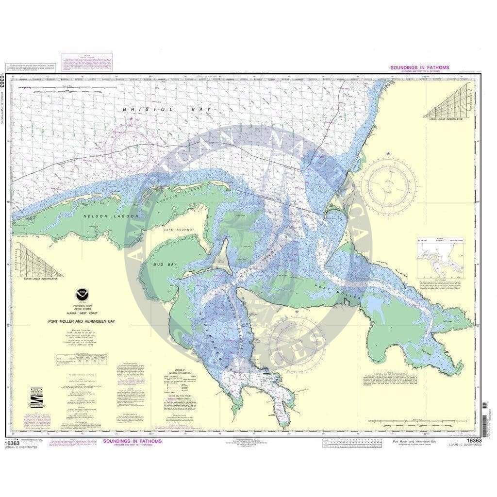 NOAA Nautical Chart 16363: Port Moller and Herendeen Bay
