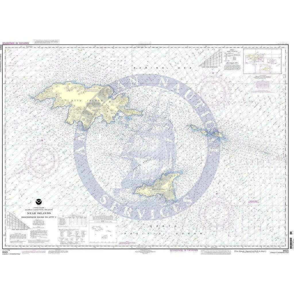 NOAA Nautical Chart 16421: Ingenstrem Rocks to Attu Island