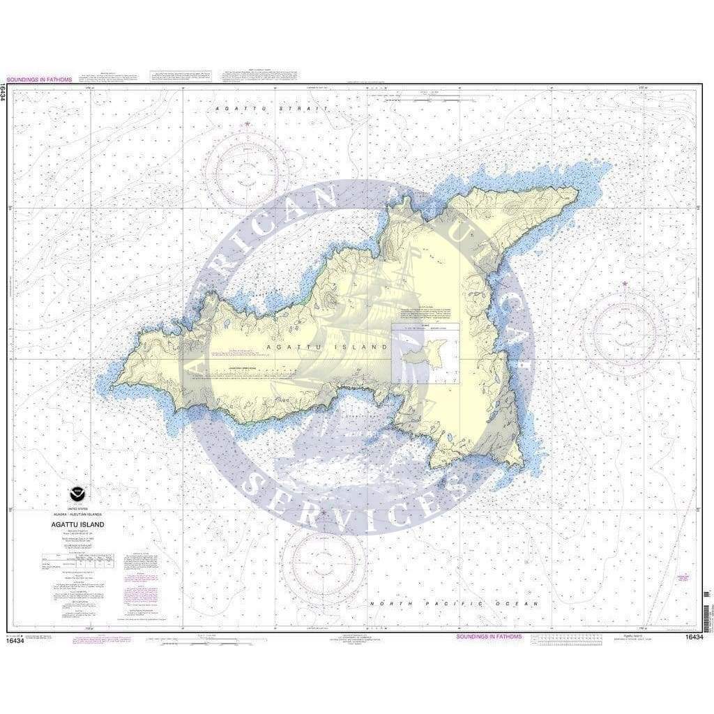 NOAA Nautical Chart 16434: Agattu Island
