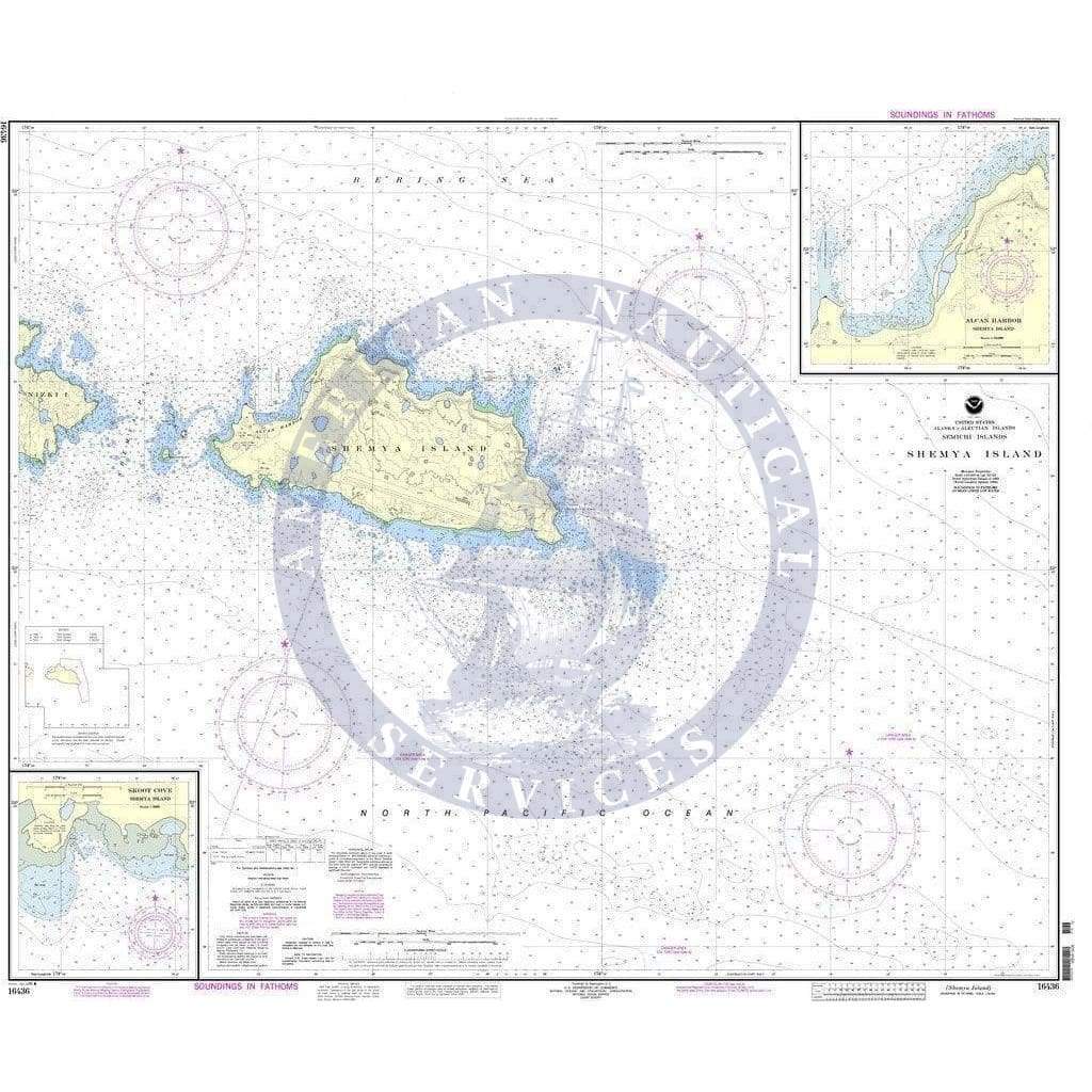 NOAA Nautical Chart 16436: Shemya Island;Alcan Harbor;Skoot Cove