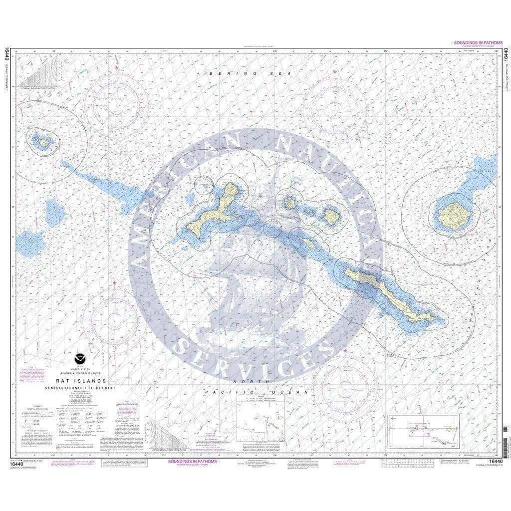 NOAA Nautical Chart 16440: Rat Islands Semisopochnoi Island to Buldir l.