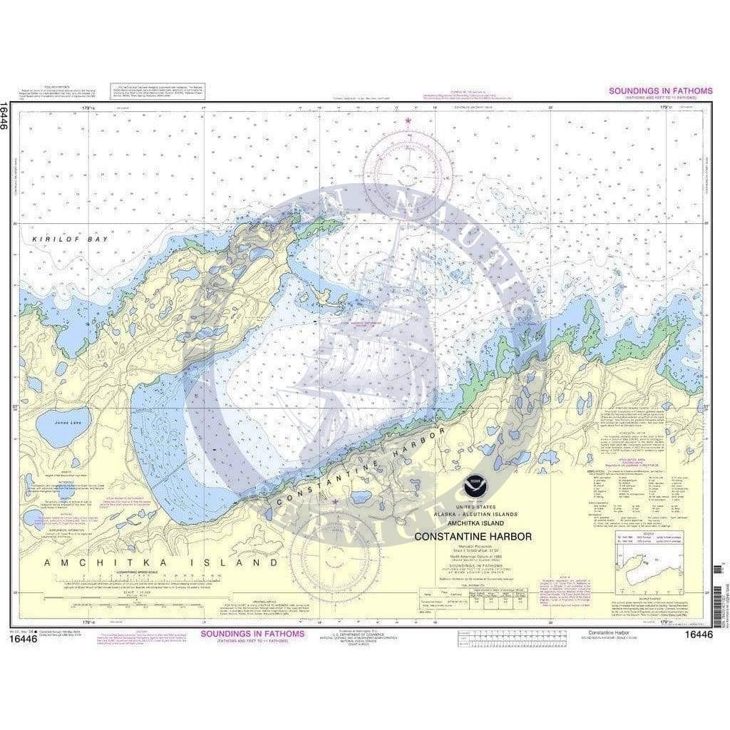 NOAA Nautical Chart 16446: Constantine Harbor, Amchitka Island