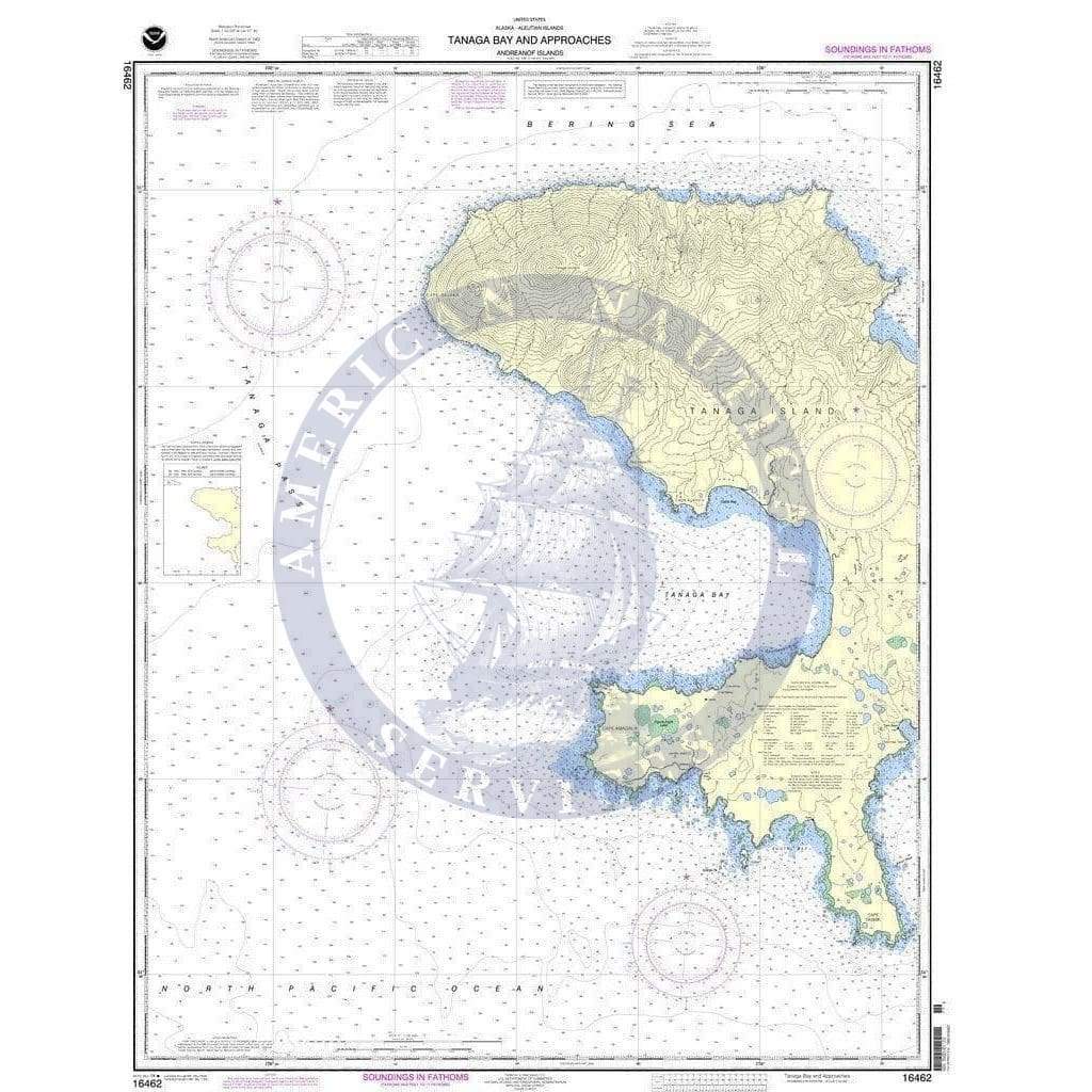 NOAA Nautical Chart 16462: Andrenof. Islands Tanga Bay and approaches