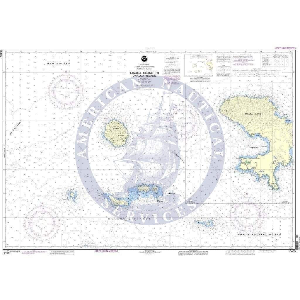 NOAA Nautical Chart 16465: Tanaga Island to Unalga Island