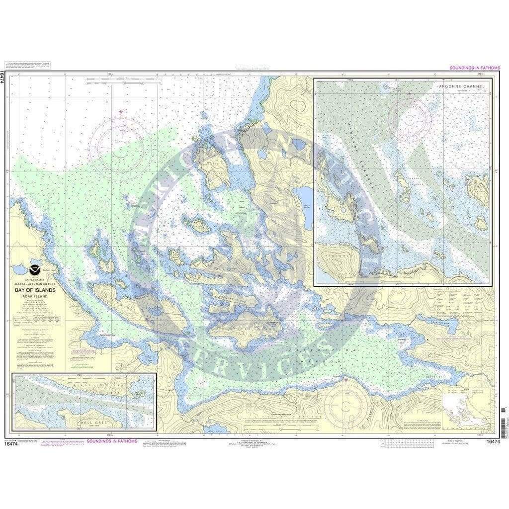 NOAA Nautical Chart 16474: Bay of Islands;Aranne Channel;Hell Gate