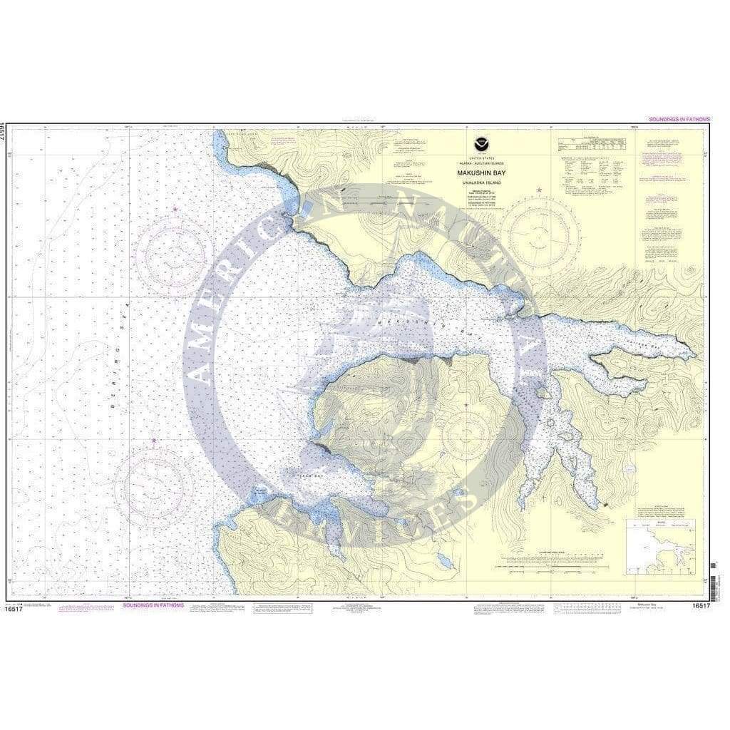 NOAA Nautical Chart 16517: Makushin Bay