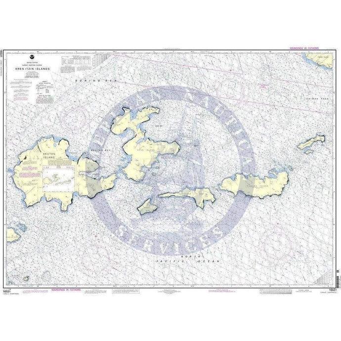 NOAA Nautical Chart 16531: Krenitzan Islands