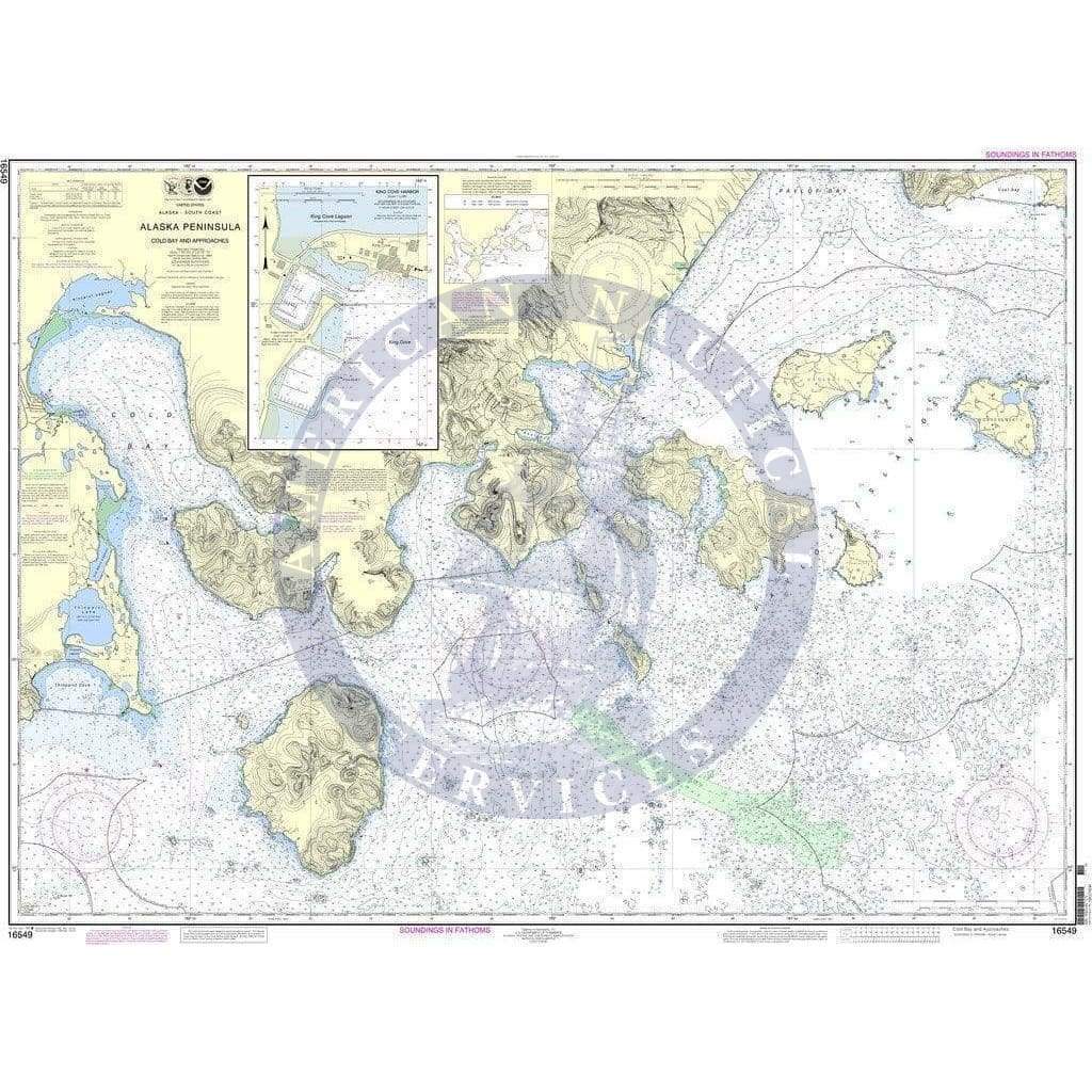 NOAA Nautical Chart 16549: Cold Bay and approaches, Alaska Pen.;King Cove Harbor