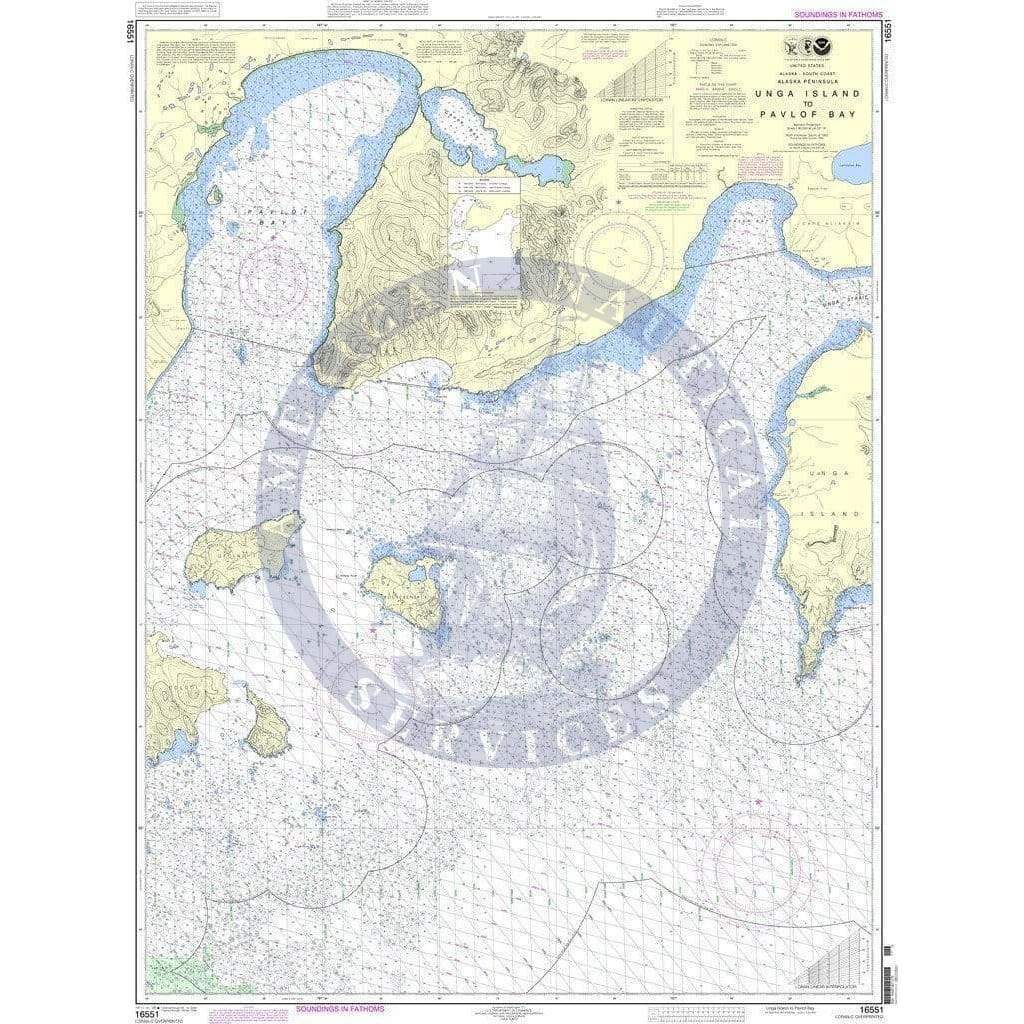 NOAA Nautical Chart 16551: Unga Island to Pavlof Bay, Alaska Pen.