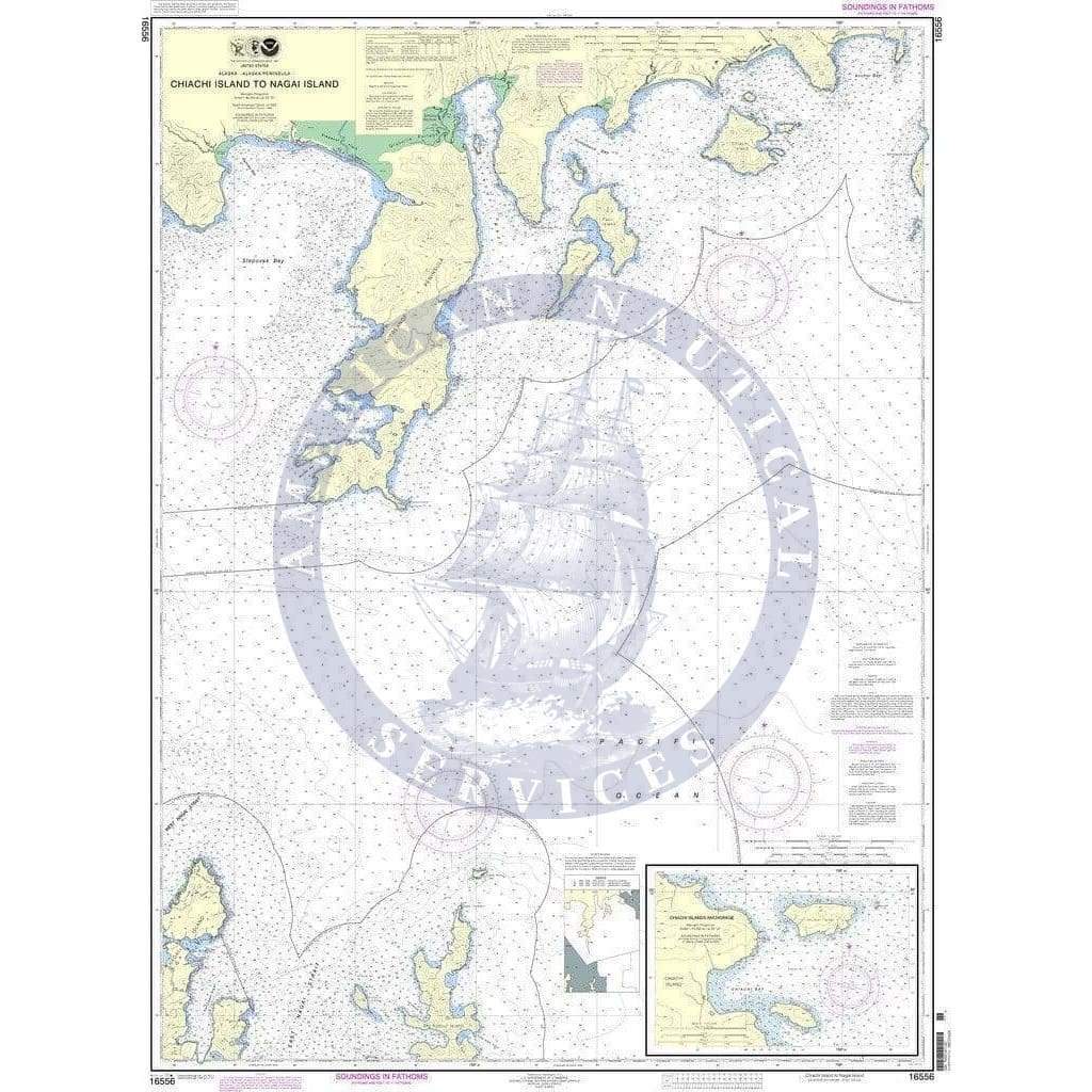 NOAA Nautical Chart 16556: Chiachi Island to Nagai Island;Chiachi Islands Anchorage