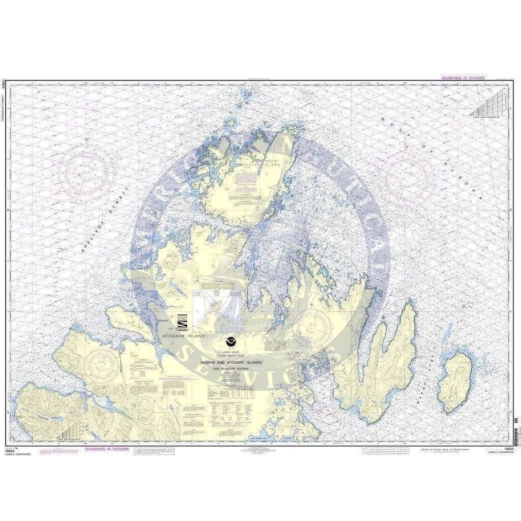 NOAA Nautical Chart 16604: Shuyak and Afagnak Islands and adjacent waters