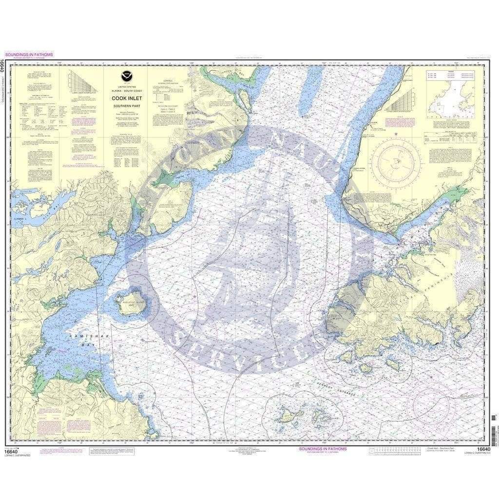 NOAA Nautical Chart 16640: Cook Inlet-southern part