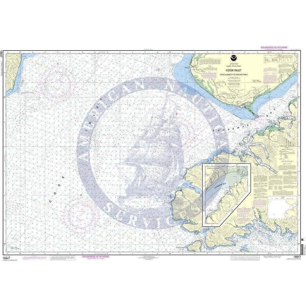 NOAA Nautical Chart 16647: Cook Inlet-Cape Elizabeth to Anchor Point