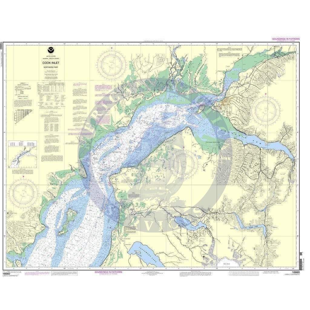 NOAA Nautical Chart 16660: Cook Inlet-northern part