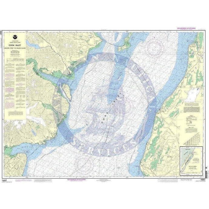 NOAA Nautical Chart 16661: Cook Inlet-Anchor Point to Kalgin Island;Ninilchik Harbor