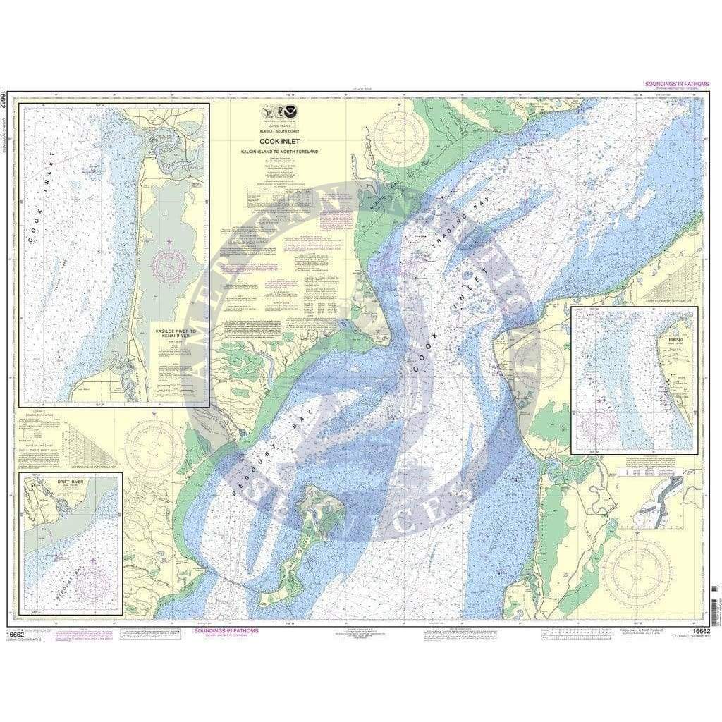 NOAA Nautical Chart 16662: Cook Inlet-Kalgin Island to North Foreland