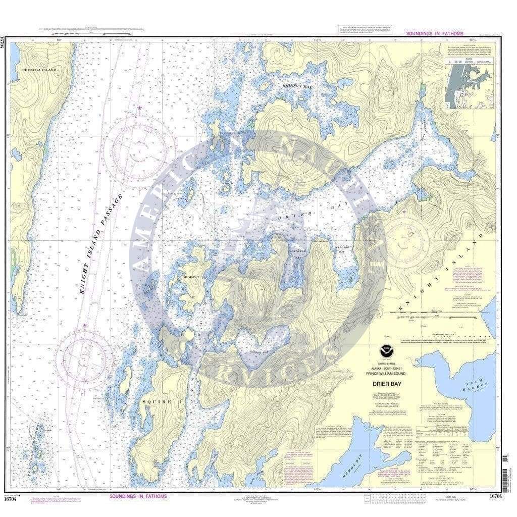 NOAA Nautical Chart 16704: Drier Bay, Prince William Sound