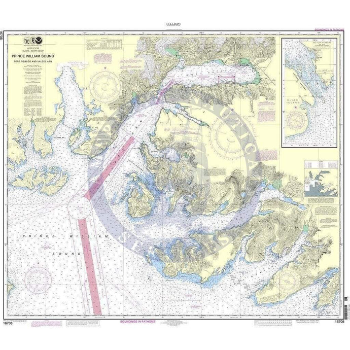 NOAA Nautical Chart 16708: Prince William Sound-Port Fidalgo and Valdez Arm;Tatitlek Narrows