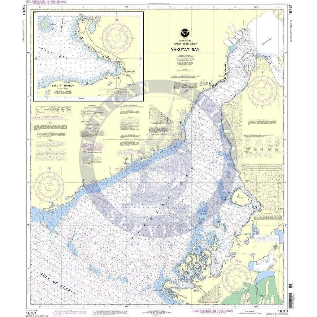 NOAA Nautical Chart 16761: Yakutat Bay;Yakutat Harbor