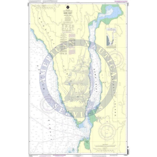 Hawk Inlet NOAA Nautical Chart 17312: Hawk Inlet, Chatham Strait - Amnautical