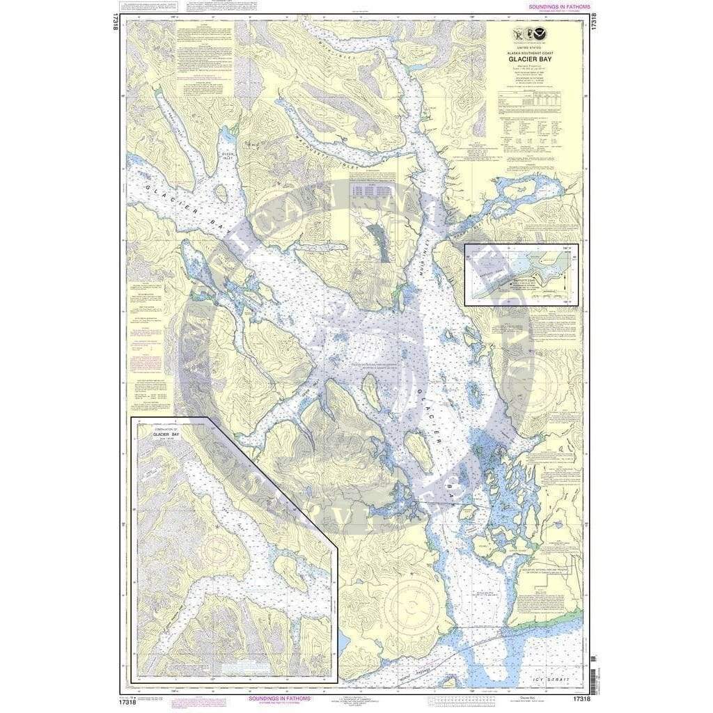NOAA Nautical Chart 17318: Glacier Bay;Bartlett Cove