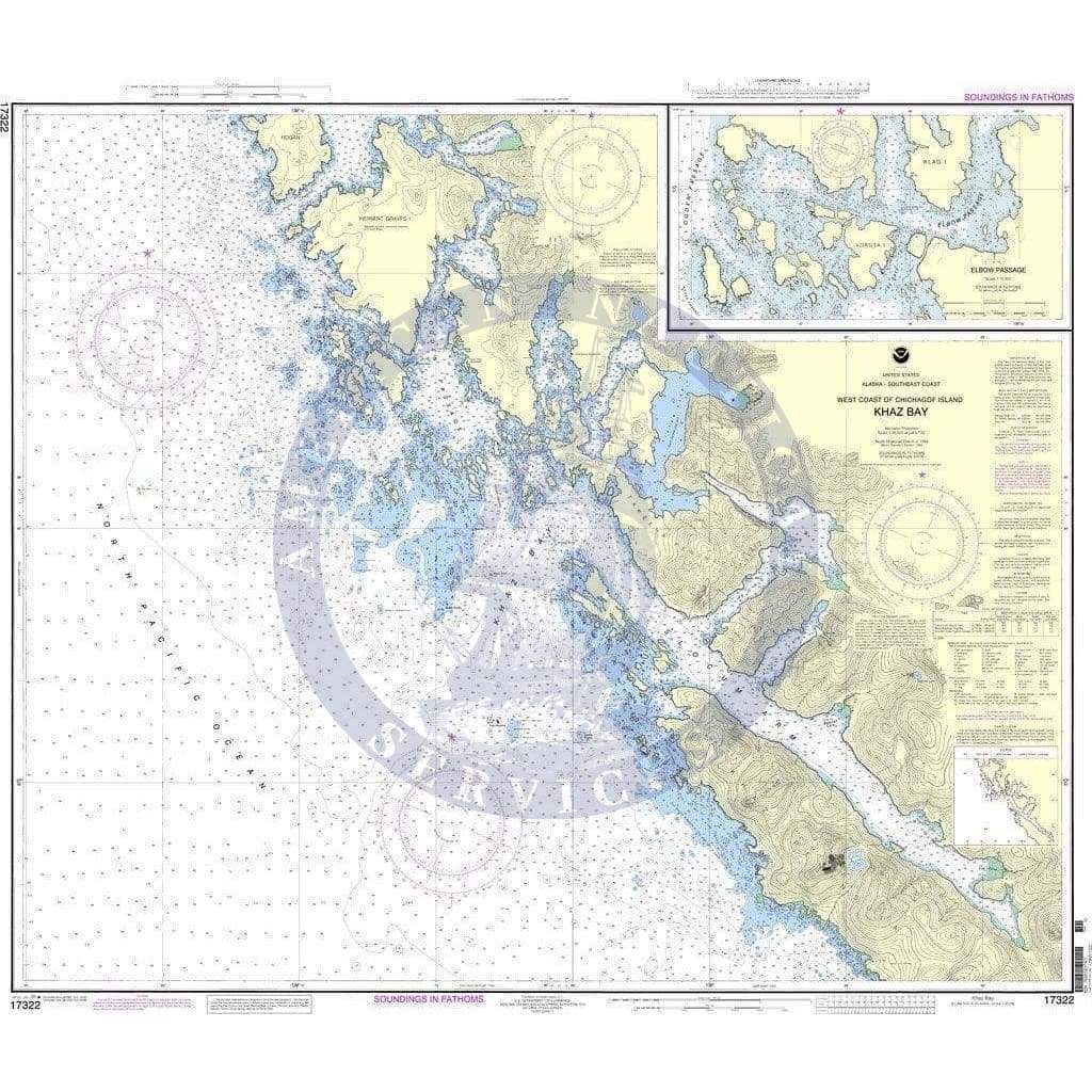 NOAA Nautical Chart 17322: Khaz Bay, Chichagof Island Elbow Passage