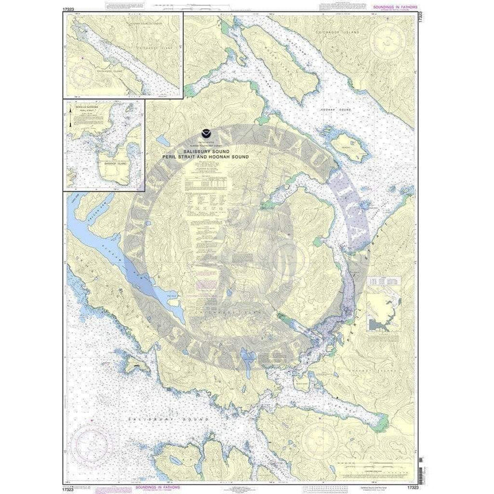 NOAA Nautical Chart 17323:Salisbury Sound, Peril Strait and Hoonah ...