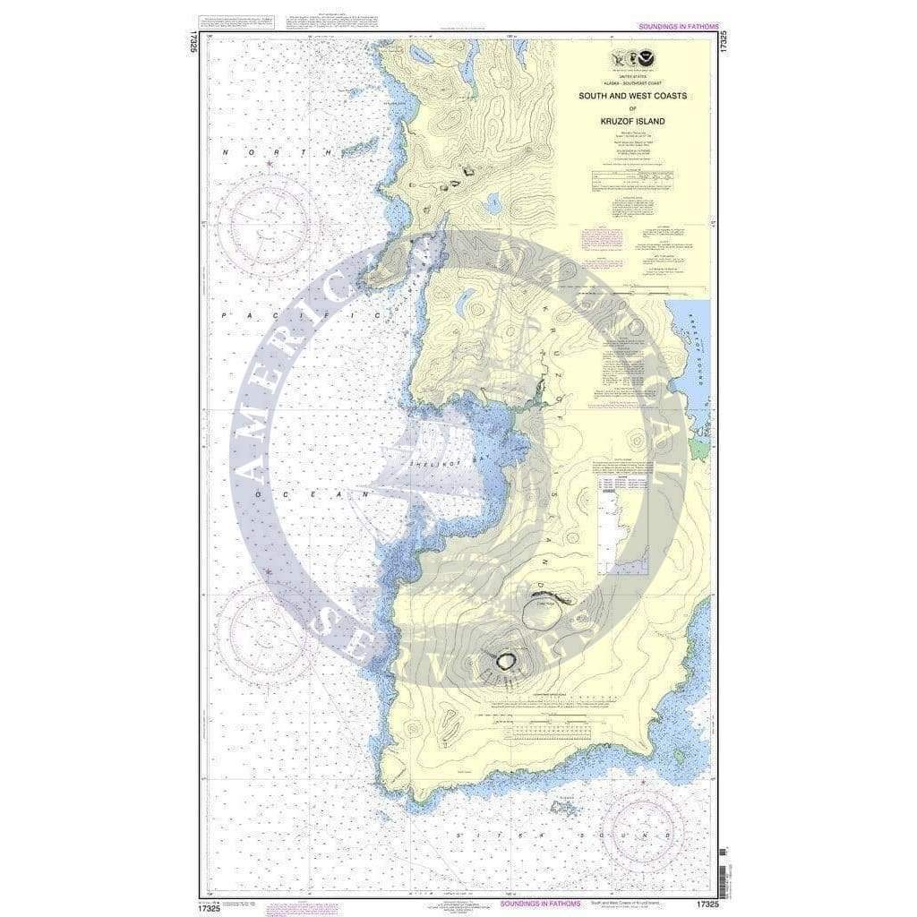 NOAA Nautical Chart 17325: South and West Coasts of Kruzof Island