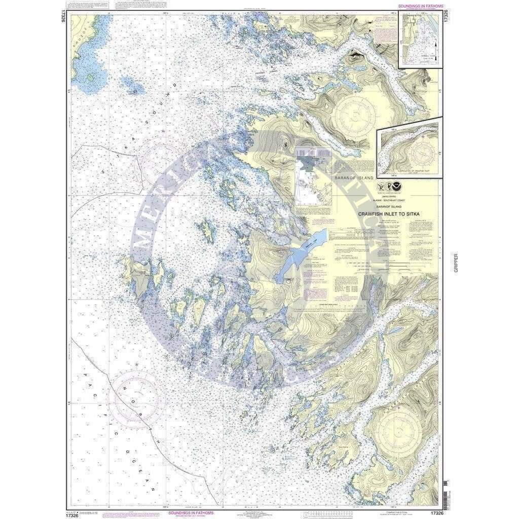 NOAA Nautical Chart 17326: Crawfish Inlet to Sitka, Baranof I.;Sawmill Cove