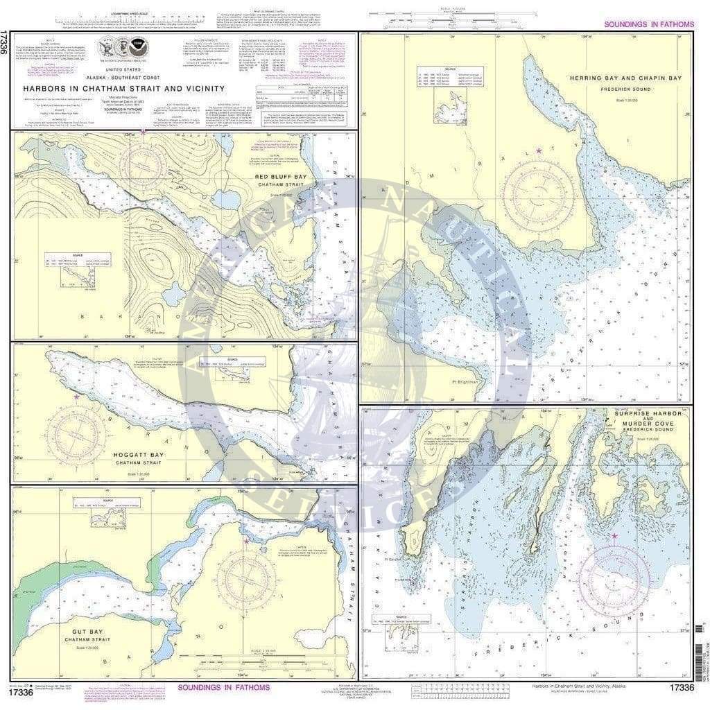 NOAA Nautical Chart 17336: Harbors in Chatham Strait and vicinity Gut Bay, Chath