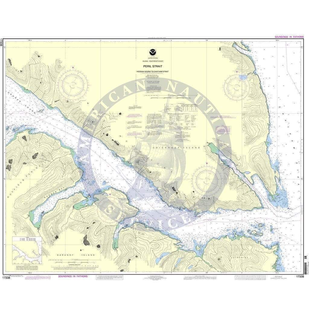 NOAA Nautical Chart 17338: Peril Str.-Hoonah Snd. to Chatham Str.