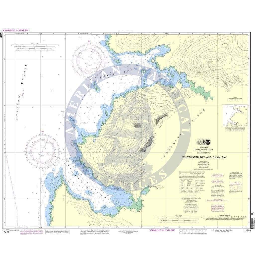 NOAA Nautical Chart 17341: Whitewater Bay and Chaik Bay, Chatham Strait