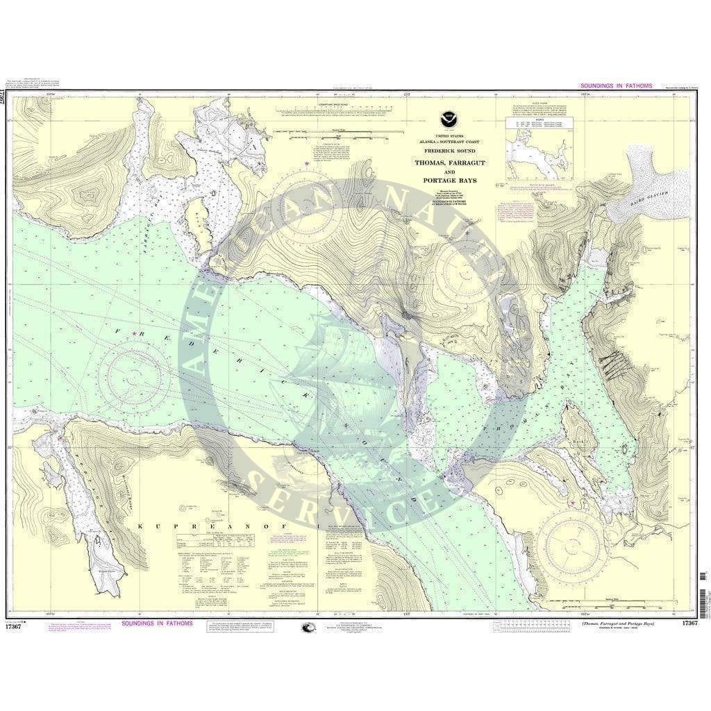 NOAA Nautical Chart 17367: Thomas, Farragut, and Portage Bays, Frederick Sound