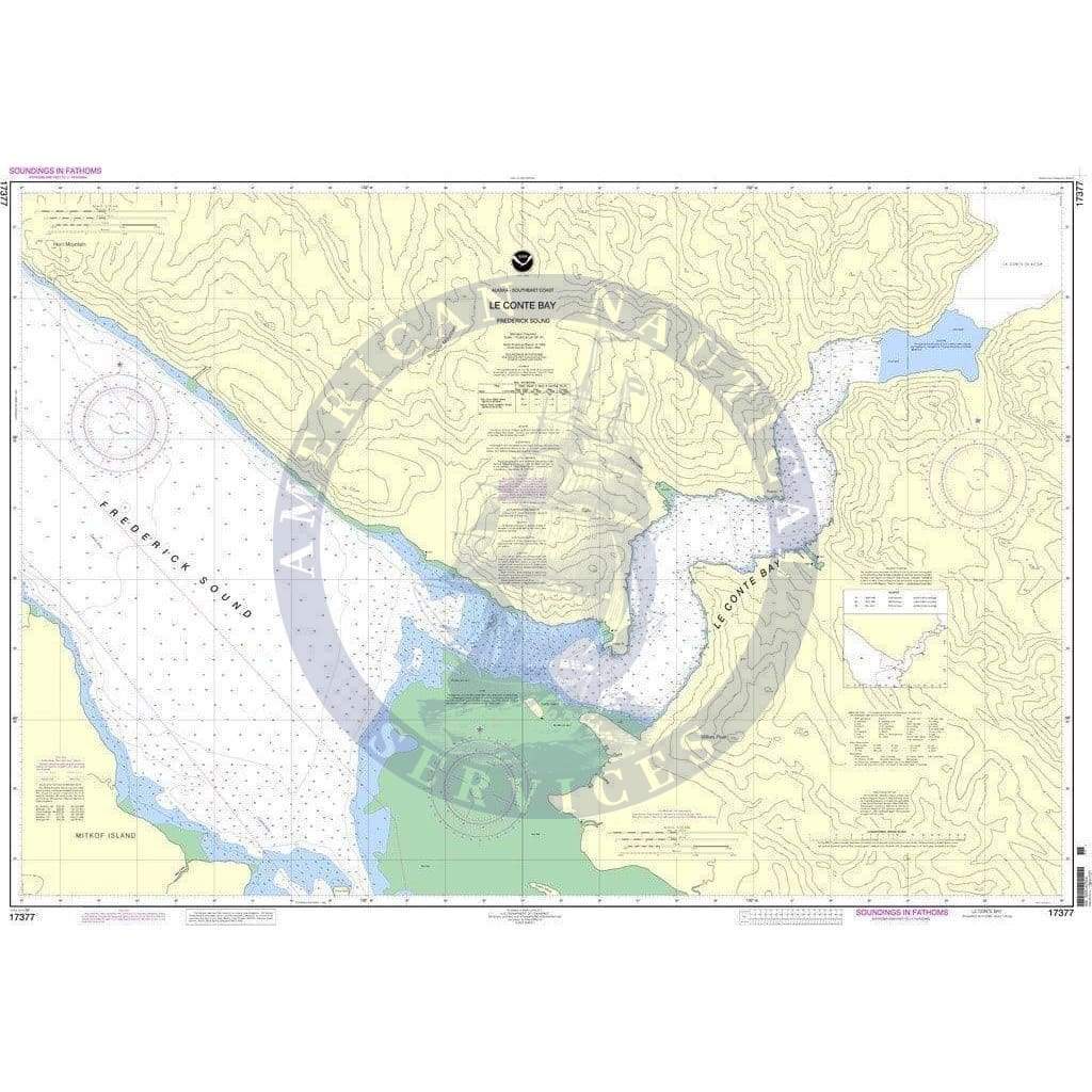 NOAA Nautical Chart 17377: Le Conte Bay