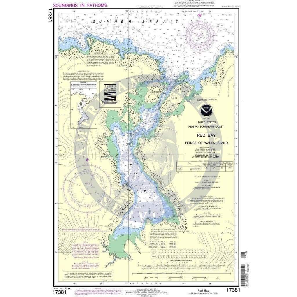 NOAA Nautical Chart 17381: Red Bay, Prince of Wales Island