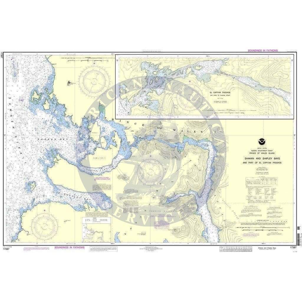 NOAA Nautical Chart 17387: Shakan and Shipley Bays and Part of El Capitan Passage;El Capitan Pasage, Dry Pass to Shakan Strait