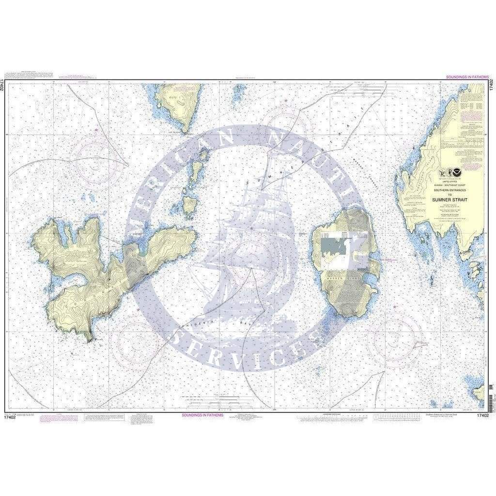 NOAA Nautical Chart 17402: Southern Entrances to Sumner Strait