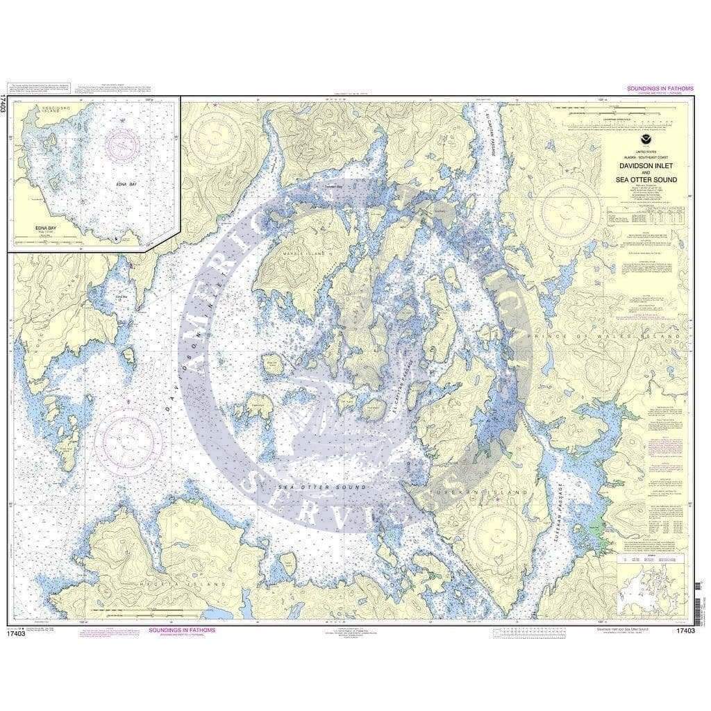 NOAA Nautical Chart 17403: Davidson Inlet and Sea Otter Sound;Edna Bay