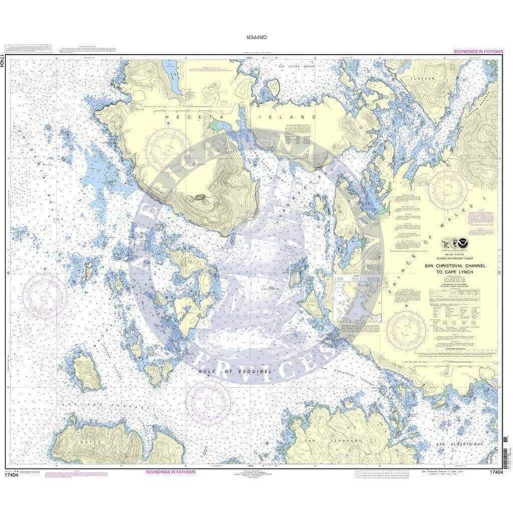 NOAA Nautical Chart 17404: San Christoval Channel to Cape Lynch