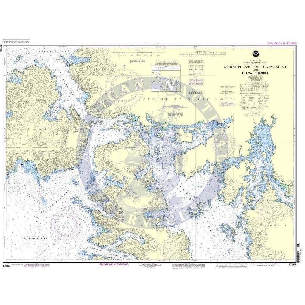 NOAA Nautical Chart 17407: Northern part of Tlevak Strait and Uloa Channel