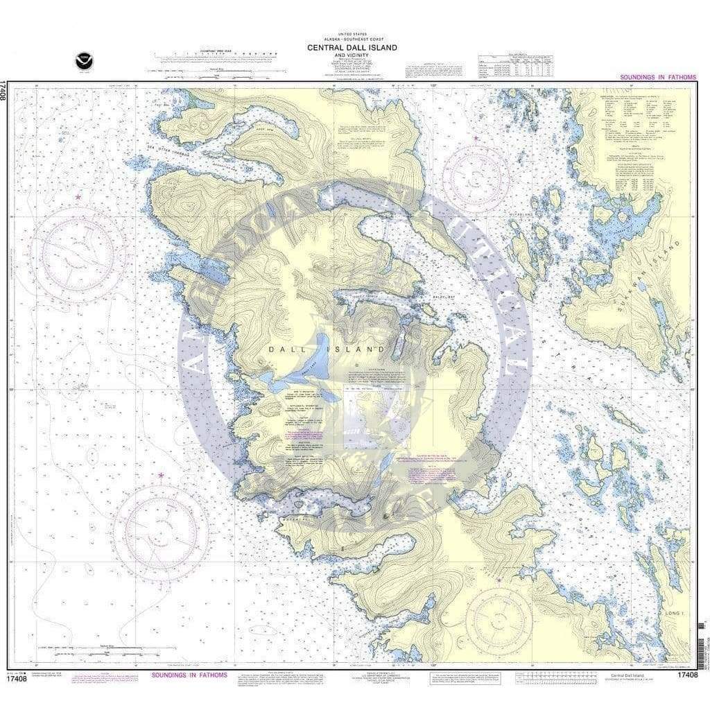 NOAA Nautical Chart 17408: Central Dall Island and vicinity