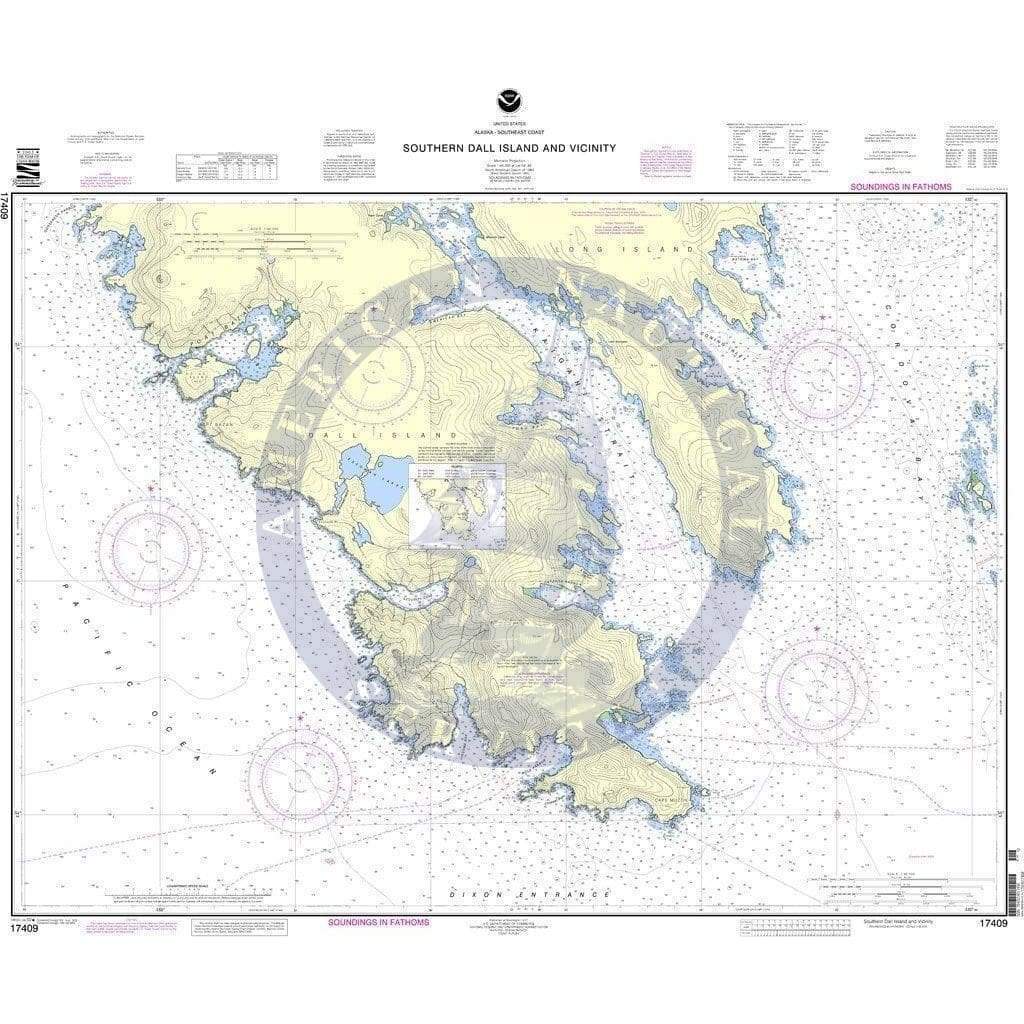 NOAA Nautical Chart 17409: Southern Dall Island and vicinity