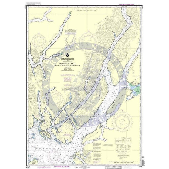 NOAA Nautical Chart 17427: Portland Canal - Dixon Entrance to Hattie I.