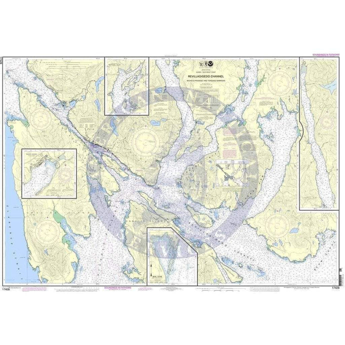 NOAA Nautical Chart 17428: Revillagigedo Channel, Nichols Passage, and Tongass Narrows;Seal Cove;Ward Cove