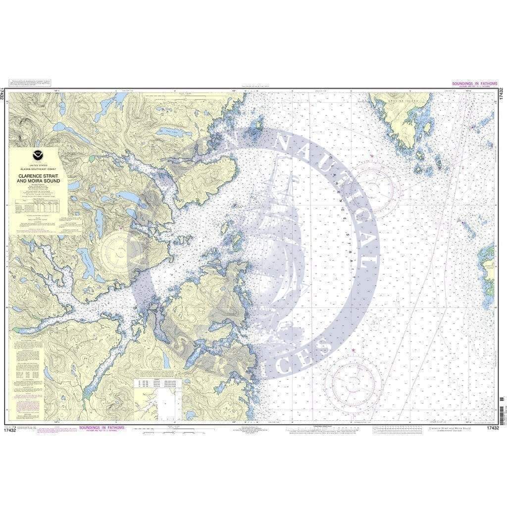 NOAA Nautical Chart 17432: Clarence Strait and Moira Sound