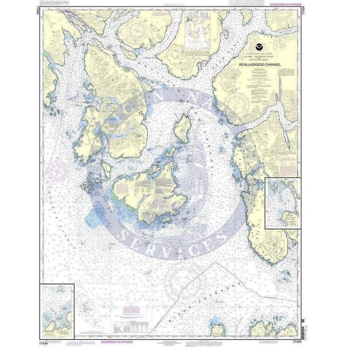 NOAA Nautical Chart 17434: Revillagigedo Channel;Ryus Bay;Foggy Bay
